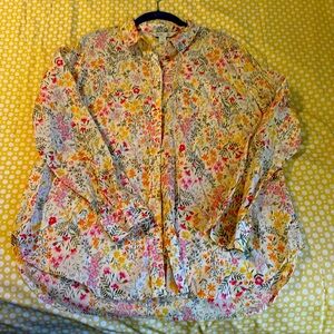Old Navy Floral Buttondown